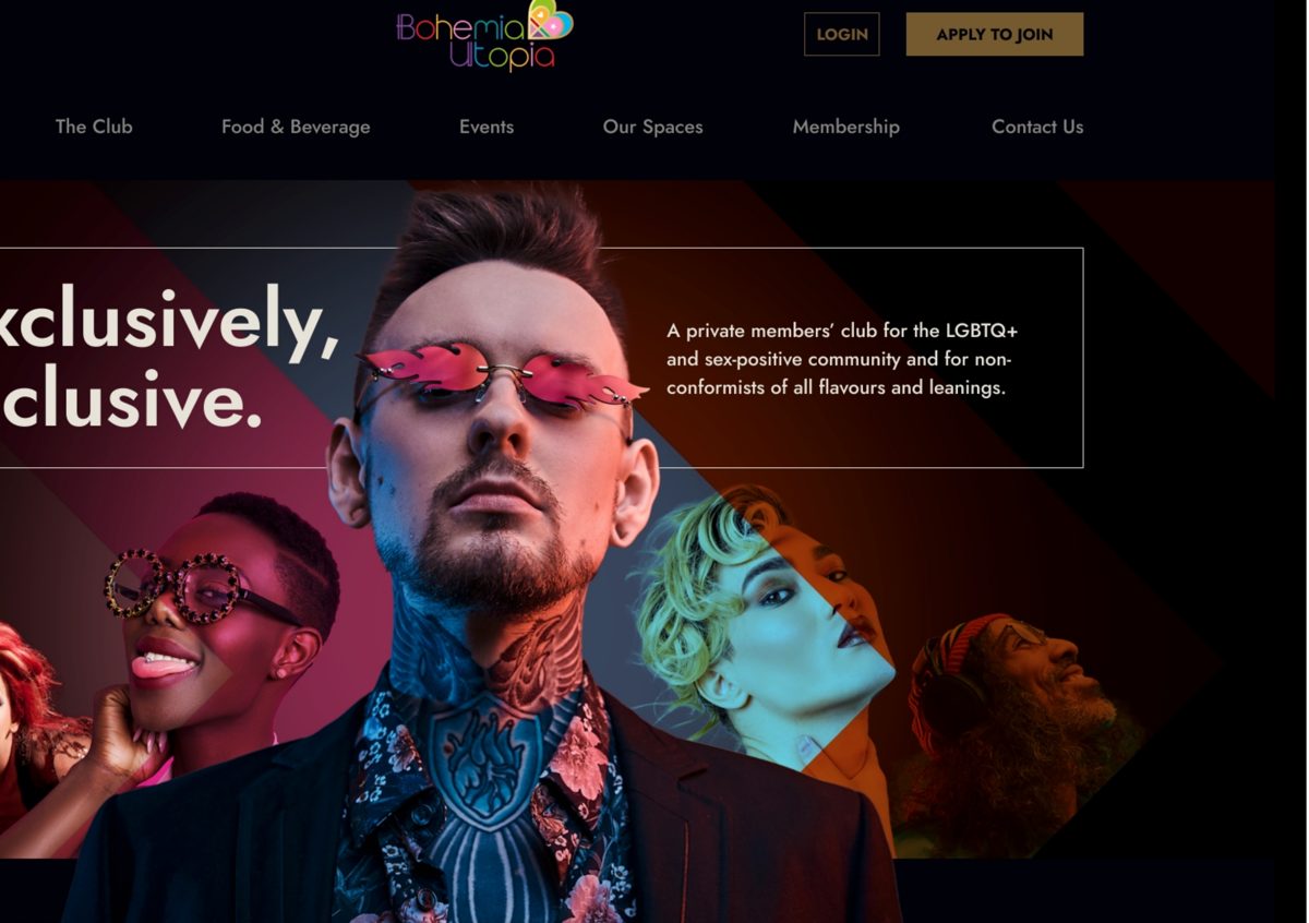 Bohemia Utopia website homepage