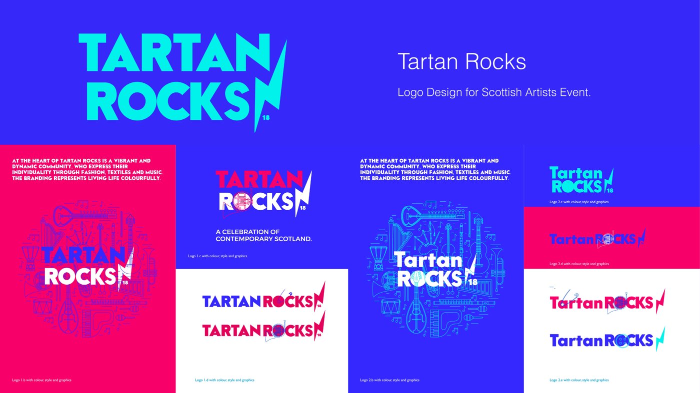 Tartan Rocks logo design